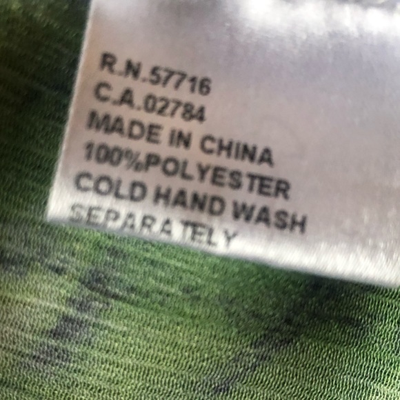 Papillon Tropical Print Semi- Sheer Button Blouse - Picture 6 of 6